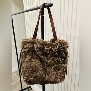Michael Kors fur shoulder bag